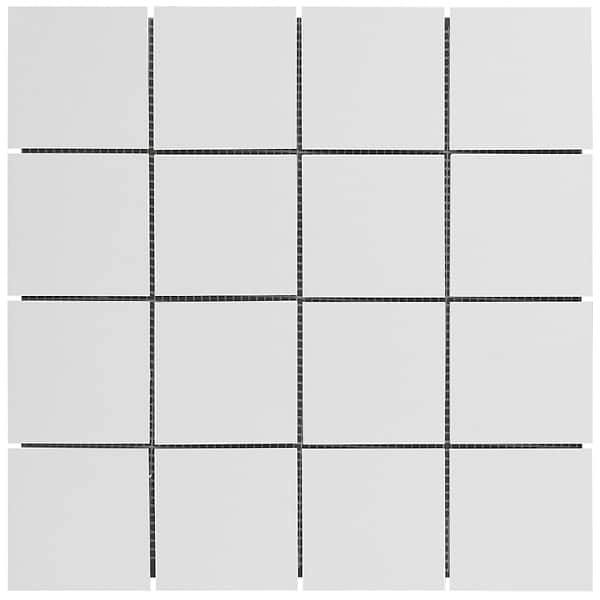 Modari White 3x3 Matte Porcelain Mosaic Tile