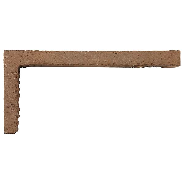 Brownstone Flashed Brown 2x7 Textured Wire Cut Clay Thin Brick Corner