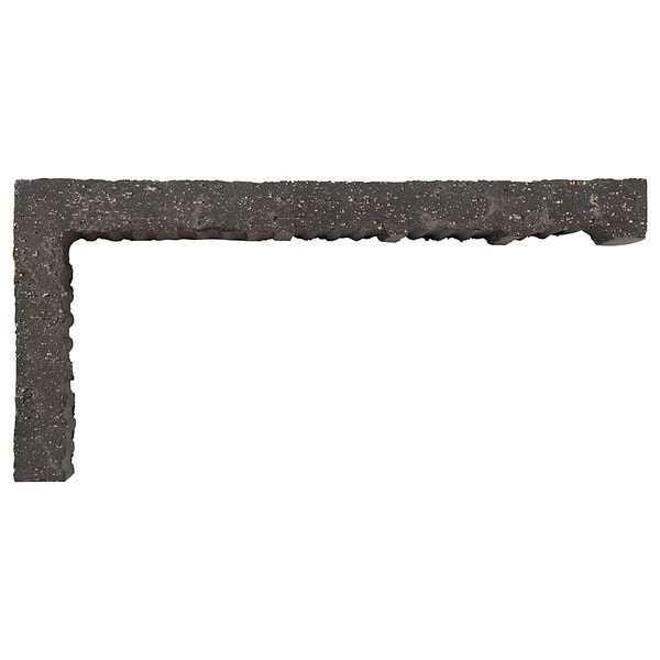 Brownstone Charcoal Black 2x7 Textured Wire Cut Clay Thin Brick Corner