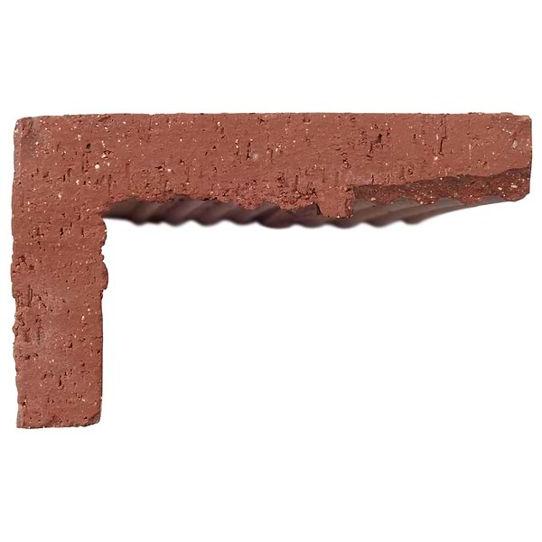 Brownstone Red 2x7 Textured Wire Cut Clay Thin Brick Edge Cap