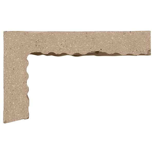 Brownstone Gray 2x7 Textured Wire Cut Clay Thin Brick Edge Cap