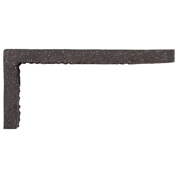 Brownstone Charcoal Black 2x7 Matte Clay Thin Brick Corner