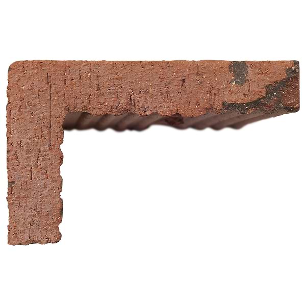 Brownstone Flashed Red 2x7 Matte Clay Thin Brick Edge Cap