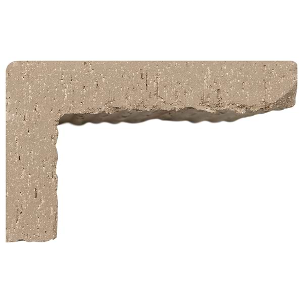 Brownstone Gray 2x7 Matte Clay Thin Brick Edge Cap