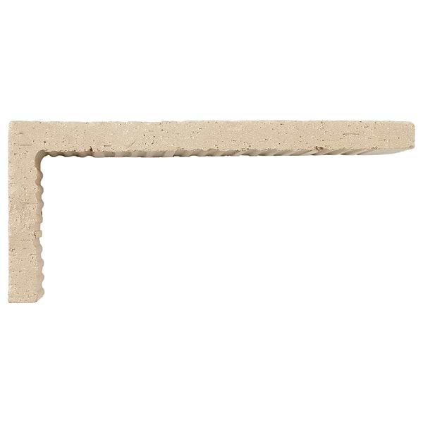 Brownstone Beige 3x7 Tumbled Wire Cut Clay Corner Thin Brick Tile