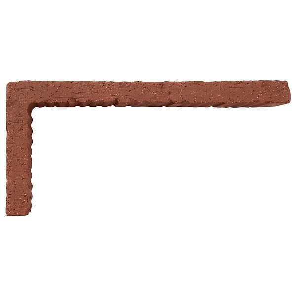 Brownstone Red 3x7 Tumbled Wire Cut Clay Corner Thin Brick Tile