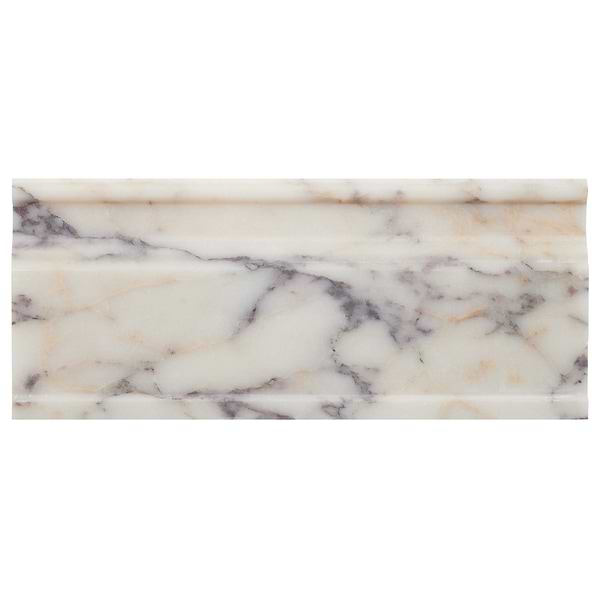 Calacatta Monet 5x12 Honed Marble Base Molding