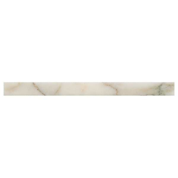 Calacatta Verde Premium 1x12 Honed Marble Square Pencil Trim