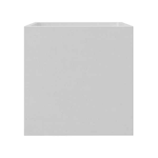 Kuba Cotton White 14" Concrete Square Floating Sink by mudd.concrete