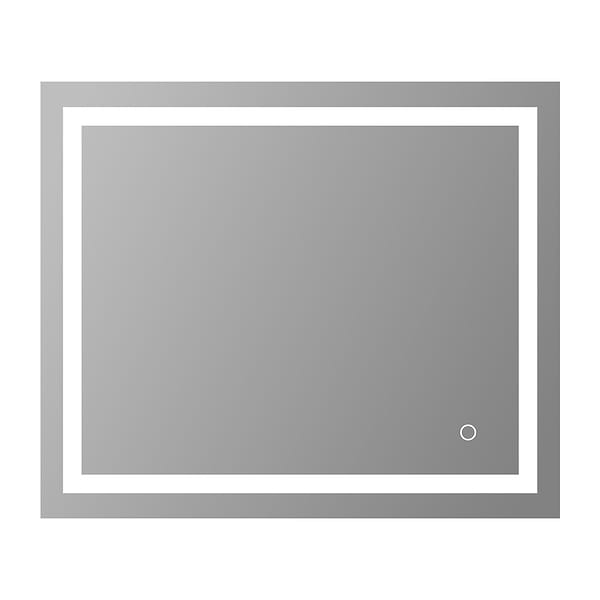 Estra Silver 36x30" Rectangle LED Mirror in Silver, View 2, open zoomed image