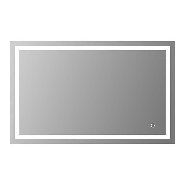 Estra Silver 48x30" Rectangle LED Mirror in Silver, View 2, open zoomed image