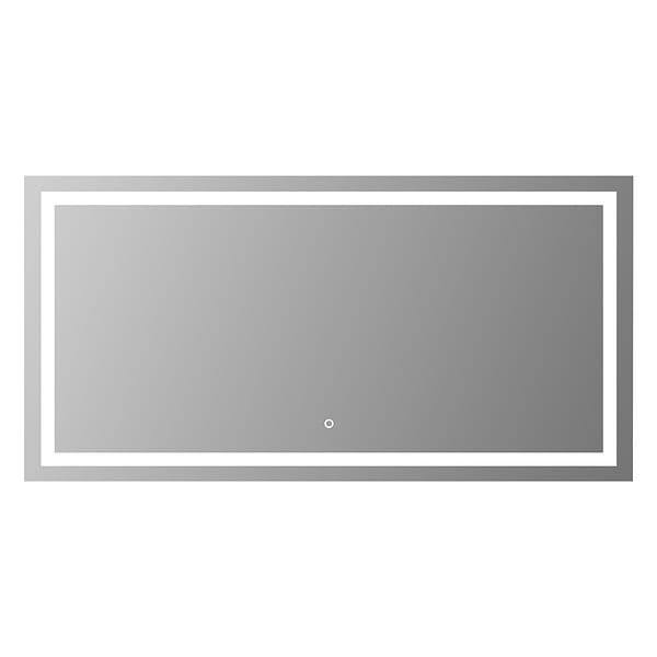 Estra Silver 60x30" Rectangle LED Mirror in Silver, View 2, open zoomed image