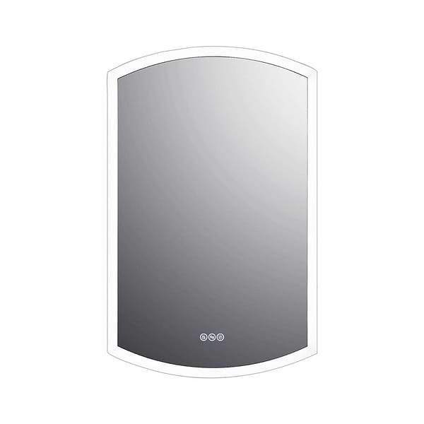 Radium Silver 24x38" Rectangle Recessed or Wall Mounted Left-Hand LED Medicine Cabinet with Mirror in Silver, View 2, open zoomed image