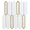 Zeus White Pearl 2x8 Picket Polished Marble- Pearl and Brass Waterjet Mosaic Tile