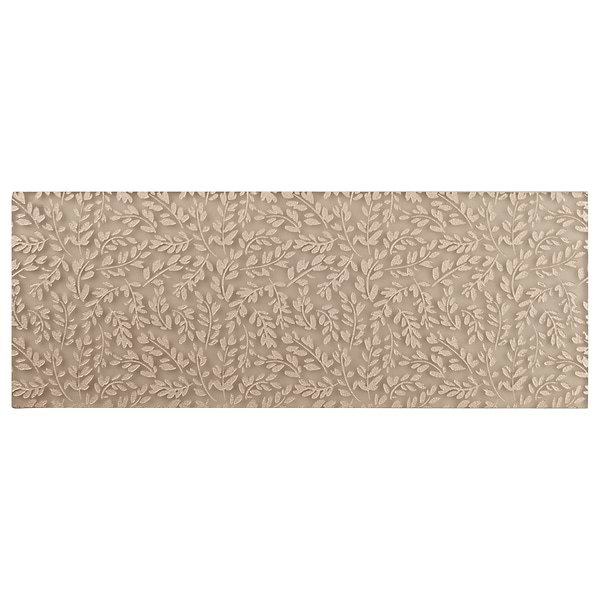 Sonya Flowers Bronze 6x16 Frosted Glass Tile