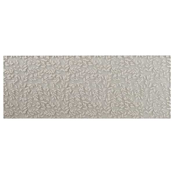 Sonya Flowers Sterling Gray and Silver 6x16 Frosted Glass Tile