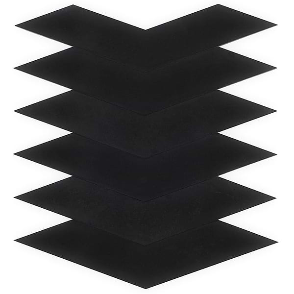 New Palm Beach by Krista Watterworth Floral Black Chevron Polished Marble Mosaic