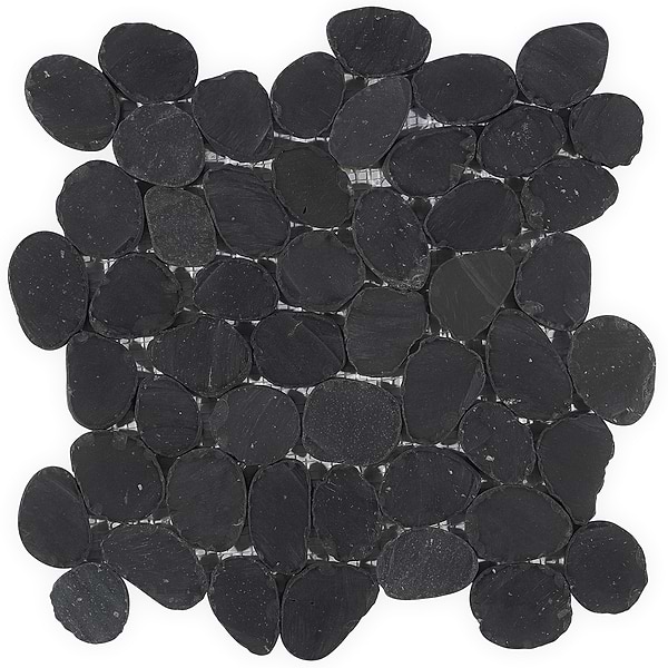 Nature Alor Black Round Pebble Mosaic