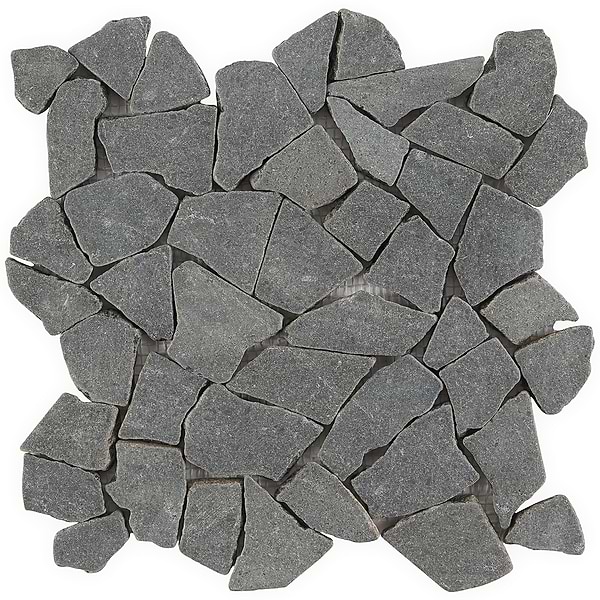Nature Lava Black Tumbled Pebble Mosaic