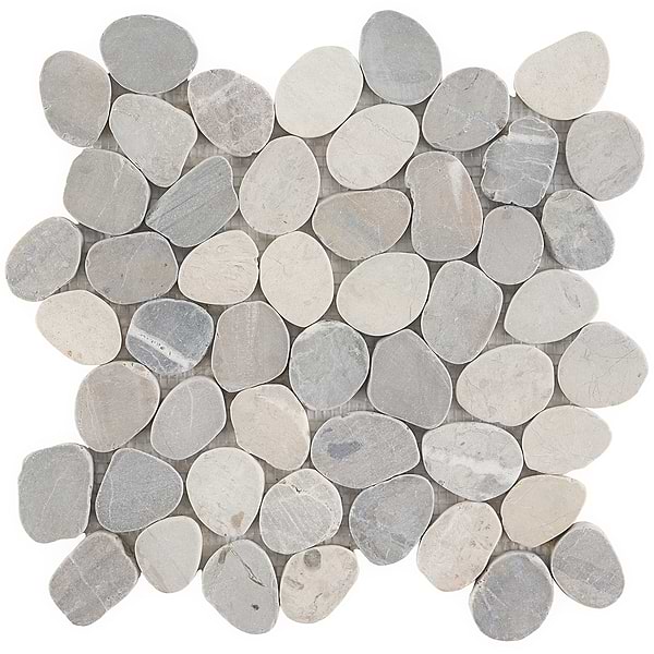 Nature Gray Round Pebble Mosaic