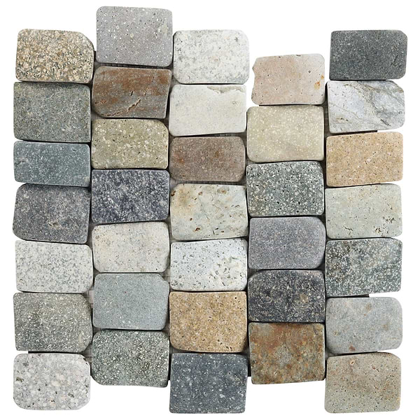 Nature Pathway Sumatra Blend Multicolor 2" Natural Stone Mosaic Tile