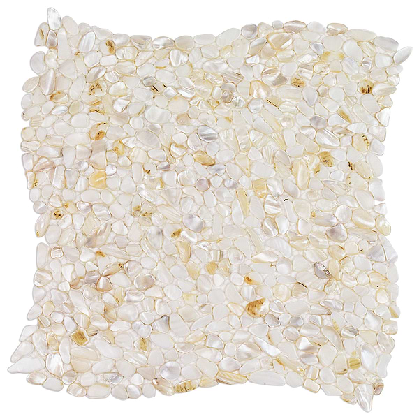Oyster White Pearl Pebbles Tile 