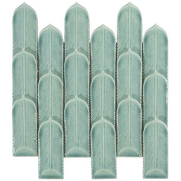 Disco-Quill Basil Polished Ceramic Mosaic
