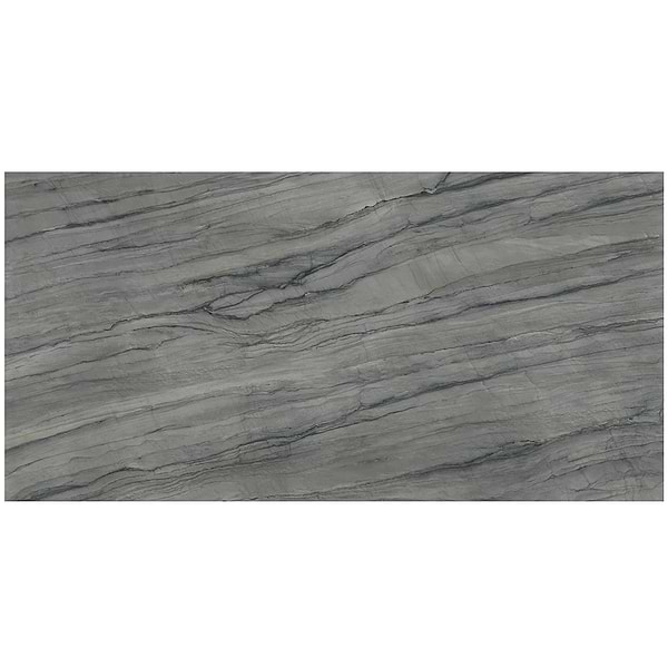 TileBarXL Marmi Slim Platinum Grey 60" x 120" Polished Porcelain Slab