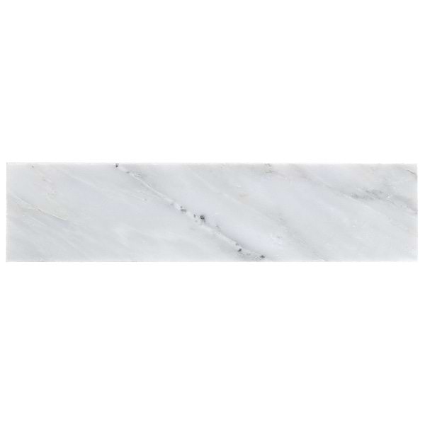 Brushed Stone Asian Statuary White 2x8 Brushed Marble Subway Tile