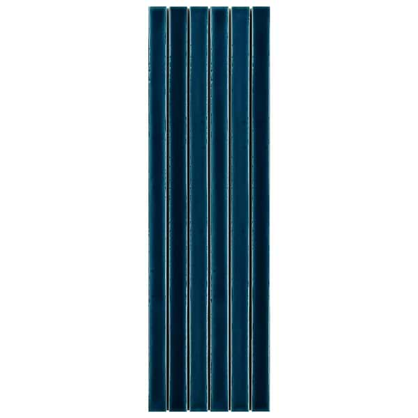 Kanbina Sapphire Blue 5x18 Crackled Glossy Ceramic Mosaic Tile