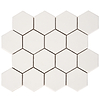 Meadowmere Cement White 3" Hexagon Matte Ceramic Tile