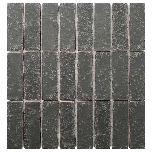 Brixon Charcoal Gray 1.5x4 Stacked Matte Porcelain Mosaic Tile