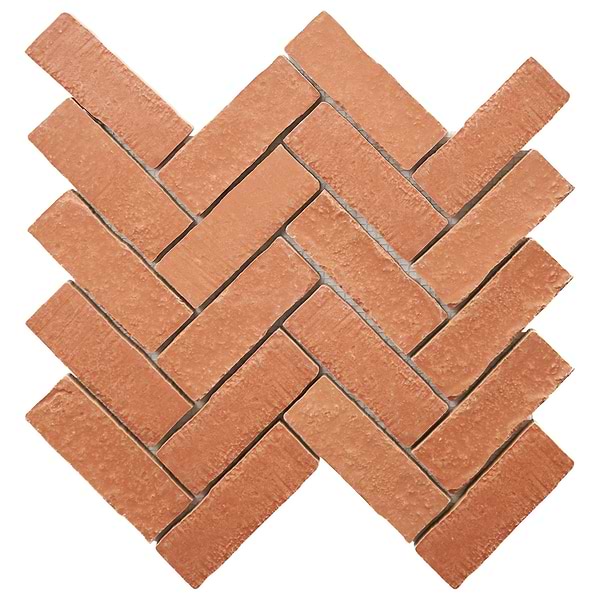 Brixon Canyon Red 1.5x4 Herringbone Matte Porcelain Mosaic Tile