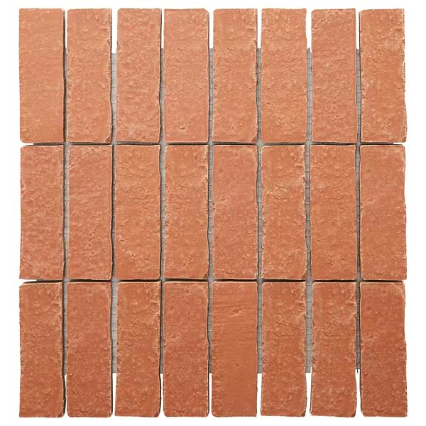 Brixon Canyon Red 1.5x4 Stacked Matte Porcelain Mosaic Tile
