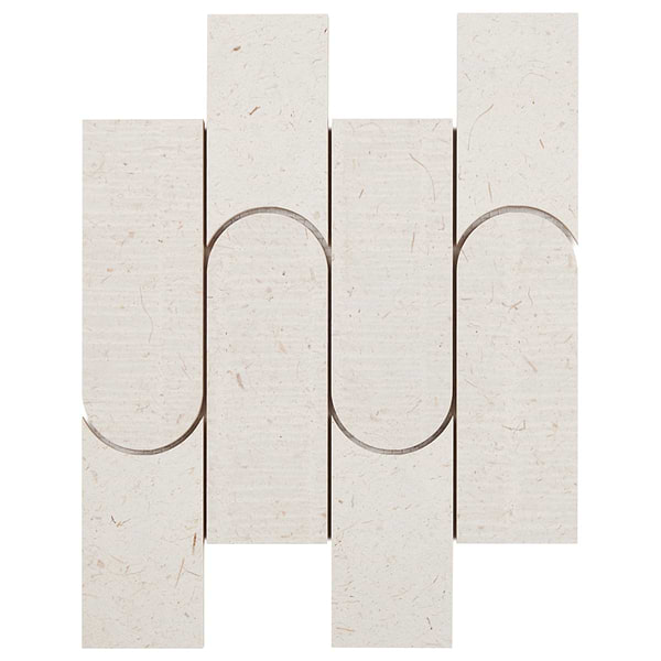 Hikari Tokyo Paper Cream Textured Matte Porcelain Mosaic Tile