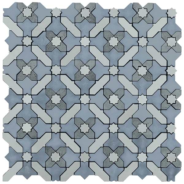 Cantico Safi River Lava Stone and Cement Mosaic