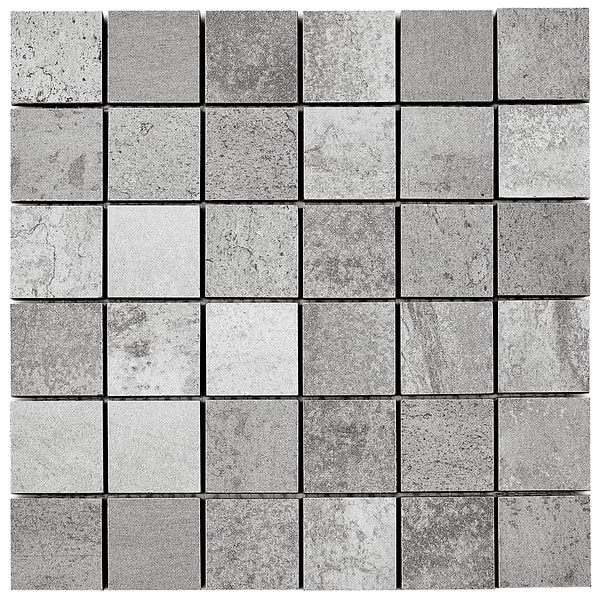 Hewlett Metal Silver 2x2 Matte Porcelain Mosaic Tile