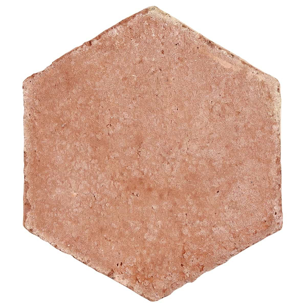 Terra Villa Red 4" Hex Matte Presealed Genuine Terracotta Tile