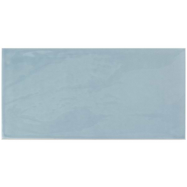 Aruba Blue 5x10 Polished Ceramic Subway Wall Tile