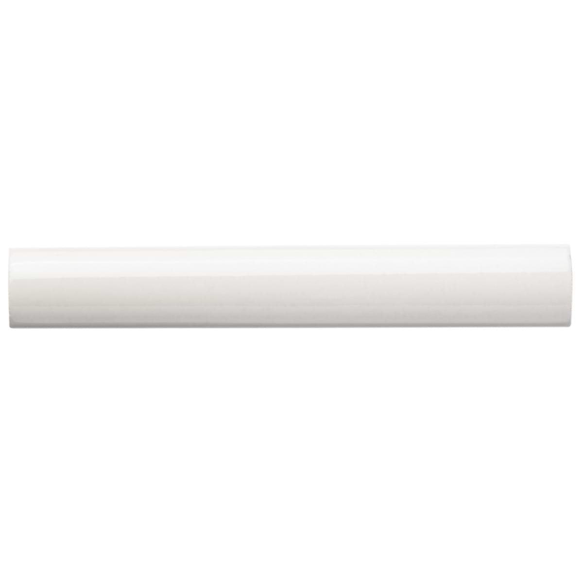 Park Hill Monumental Mist Polished Porcelain 1/4 Round Bullnose; in Natural White Porcelain; for Backsplash, Bathroom Wall, Kitchen Wall, Outdoor Wall, Pool Tile, Shower Wall, Wall Tile