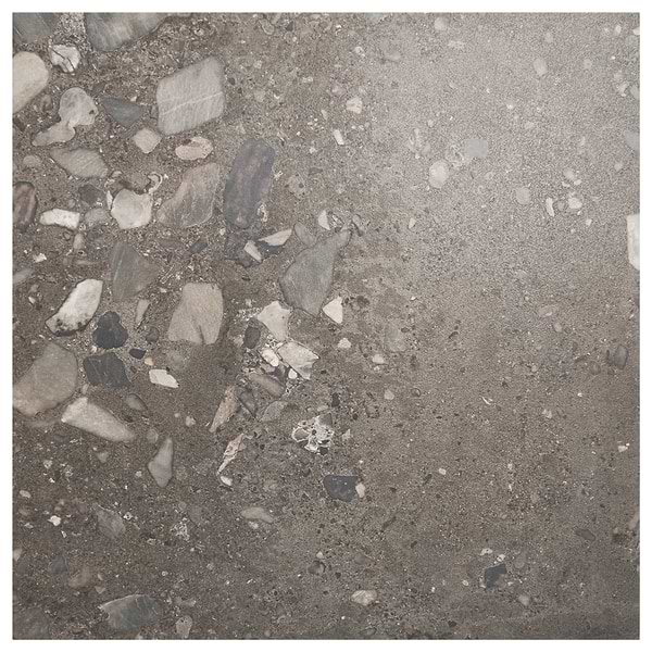 Piccoli Grande Antracite Gray 36x36 Terrazzo Look Semi-Polished Porcelain Tile