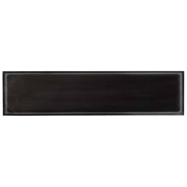 Stacy Garcia ArtBlock Nero Black 4x16 Glossy Porcelain Tile