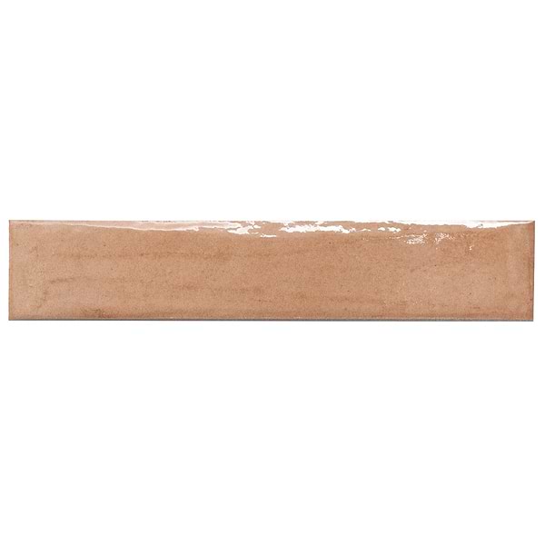 Paint Terracotta Brown 3x16 Glossy Porcelain Subway Tile