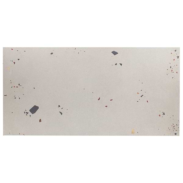 Kobe Cement Ice White 24x48 Terrazzo Look Matte Porcelain Tile