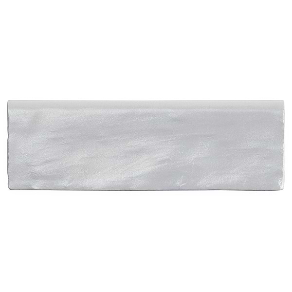 Montauk Sky Blue 2x8 Mixed Finish Ceramic Bullnose