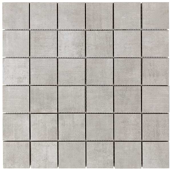 Basic Cement Silver 2x2 Matte Porcelain Mosaic Tile