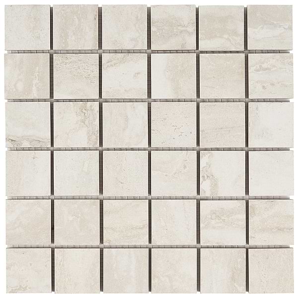 Basic Travertine Beige & Cream 2x2 Matte Porcelain Mosaic Tile