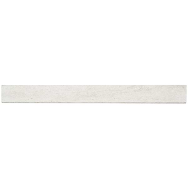 Basic Travertine Cotton White 2x24 Matte Porcelain Bullnose 