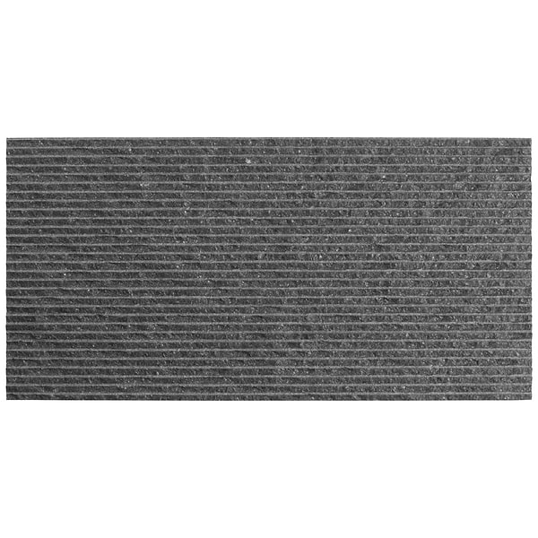 Rakestone Carved Split Noir Black 12x24 Textured Honed Basalt Stone Tile