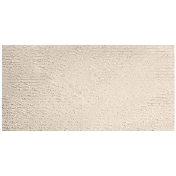 Rakestone Carved Split Wooden Beige 12x24 Textured Honed Limestone Stone Tile